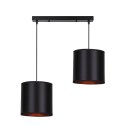 Candida lampa wisząca czarny 2x40w e27 abażur czarny