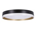 Florida lampa sufitowa plafon biało złoty+czarny 24w led 38 cm klosz biały