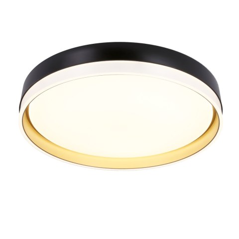 Florida lampa sufitowa plafon biało złoty+czarny 24w led 38 cm klosz biały