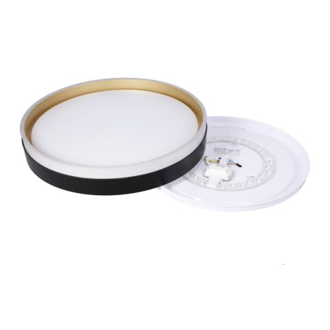 Florida lampa sufitowa plafon biało złoty+czarny 24w led 38 cm klosz biały
