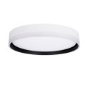 Florida lampa sufitowa plafon biały+czarny 24w led 39 cm klosz biały