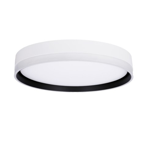 Florida lampa sufitowa plafon biały+czarny 24w led 39 cm klosz biały
