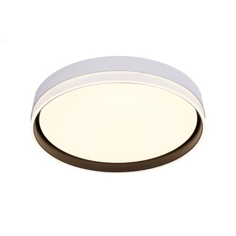 Florida lampa sufitowa plafon biały+czarny 24w led 39 cm klosz biały