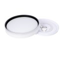 Florida lampa sufitowa plafon biały+czarny 24w led 39 cm klosz biały