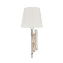 Lampa kinkiet Mito chrom 1X40W E27 abażur biały