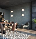 Lampa wisząca CORDEL elegancka - czarna z białymi kloszami kulkami - nowoczesne oświetlenie salonu 2x G9 LED