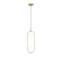 Lampa wisząca CORDEL elegancka - złoty mosiądz z białymi kloszami kulkami - nowoczesne oświetlenie salonu 2x G9 LED