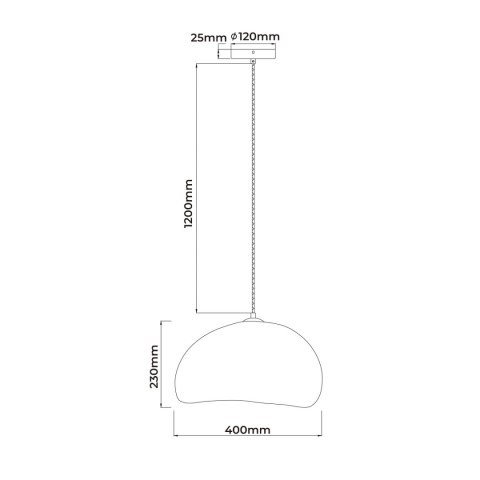 Light Prestige Lampa wisząca Nube 40cm biała
