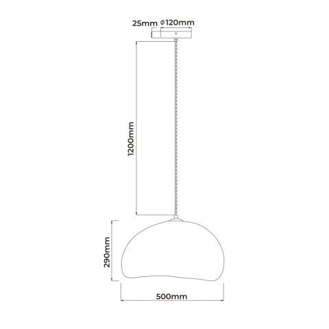 Light Prestige Lampa wisząca Nube 50cm biała