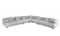MaMaison sofa narożna ogrodowa ALEXANDER szara (poduszki i pokrowiec w zestawie)
