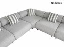 MaMaison sofa narożna ogrodowa ALEXANDER szara (poduszki i pokrowiec w zestawie)