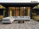 MaMaison sofa narożna ogrodowa ALEXANDER szara (poduszki i pokrowiec w zestawie)