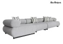 MaMaison sofa ogrodowa ALEXANDER szara (poduszki i pokrowiec w zestawie)