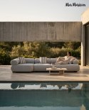 MaMaison sofa ogrodowa ALEXANDER szara (poduszki i pokrowiec w zestawie)