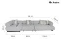 MaMaison sofa ogrodowa ALEXANDER szara (poduszki i pokrowiec w zestawie)