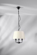 Pasteri lampa wisząca czarny matowy 3x40w e14 abażur beżowy