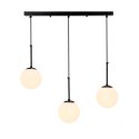 Pompei lampa wisząca czarny 3x40w e27 klosz biały