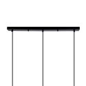 Pompei lampa wisząca czarny 3x40w e27 klosz biały