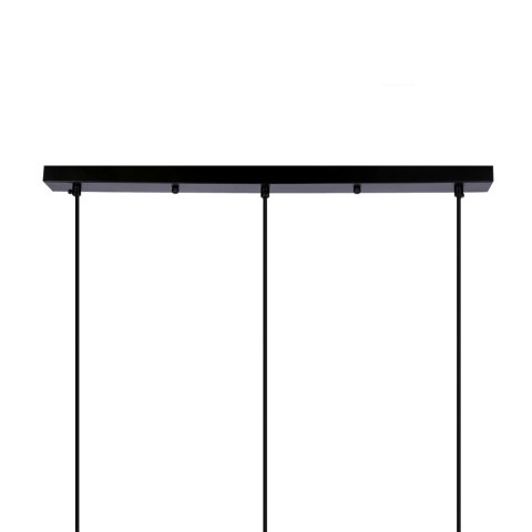 Pompei lampa wisząca czarny 3x40w e27 klosz biały
