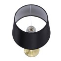 Prima gold lampa gabinetowa złoty satynowy 1x60w e27 abażur czarny