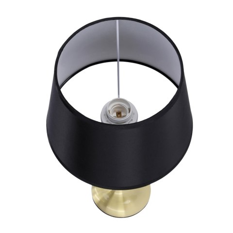 Prima gold lampa gabinetowa złoty satynowy 1x60w e27 abażur czarny