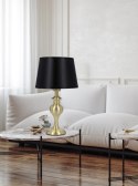 Prima gold lampa gabinetowa złoty satynowy 1x60w e27 abażur czarny