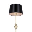 Prima gold lampa podłogowa złoty satynowy 1x60w e27 abażur czarny