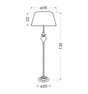 Prima gold lampa podłogowa złoty satynowy 1x60w e27 abażur czarny