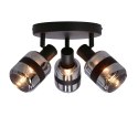 YUKI LAMPA PLAFON CZARNY MATOWY 3X15W E14 KLOSZ DYMIONY