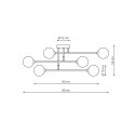 Light Prestige Lampa sufitowa Dorado złota 6xG9