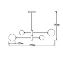 Light Prestige Lampa wisząca Dorado czarna 4xG9