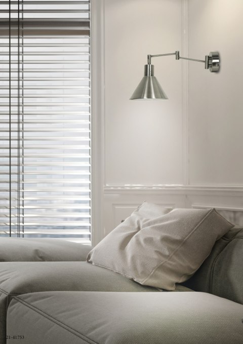 COPENHAGEN LAMPA KINKIET 1X40W E14 SATYNA