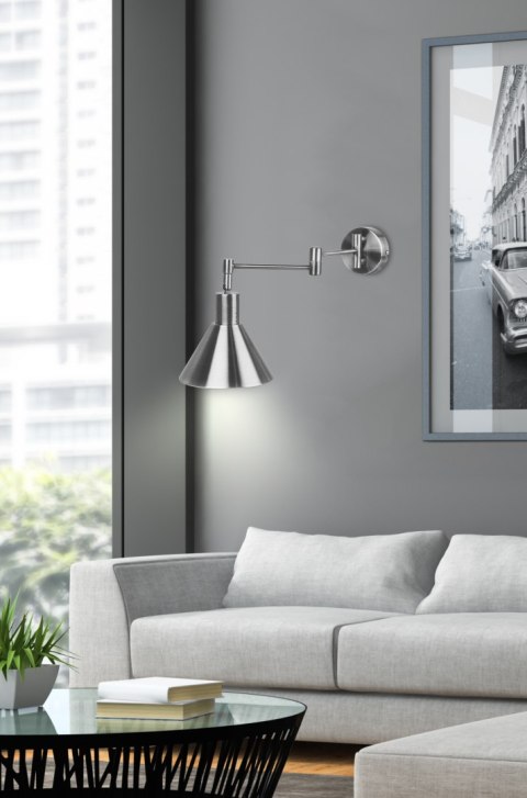 COPENHAGEN LAMPA KINKIET 1X40W E14 SATYNA