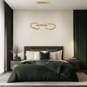 Lampa wisząca ANNELI elegancka - złota nieregularna forma 125 cm - designerska lampa salonu i jadalni LED 3000K
