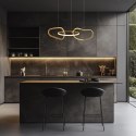 Lampa wisząca ANNELI elegancka - złota nieregularna forma 125 cm - designerska lampa salonu i jadalni LED 3000K
