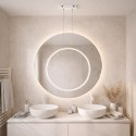 Lampa wisząca Ledowe Okręgi No.1 X 60cm biała 4k ściemnialne