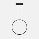 Lampa wisząca Ledowe Okręgi No.1 X 60cm czarny 4k ściemnialna DALI