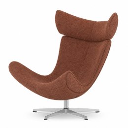 Fotel Larvik styl industrialny do salonu obrotowy w tkaninie Egon Fabb (Egon 46) Czerwony Fabb (Egon 46) Czerwony Fabb
