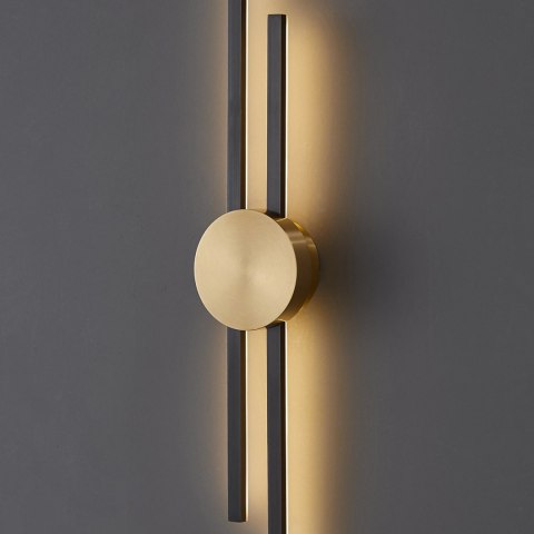 Lampa ścienna CENTRO 92 cm - LED, czarno mosiężny