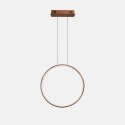 Lampa wisząca Ledowe Okręgi No.1 X 40cm 4k miedziana ściemnialna