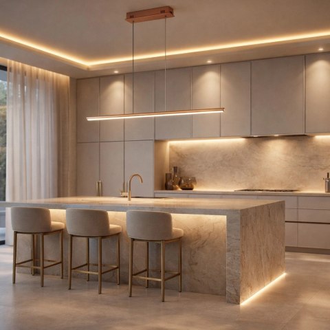 Lampa wisząca Linea No.1 150cm miedziana 4k