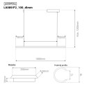 Lampa wisząca Linea No.1B 100cm 4k czarny
