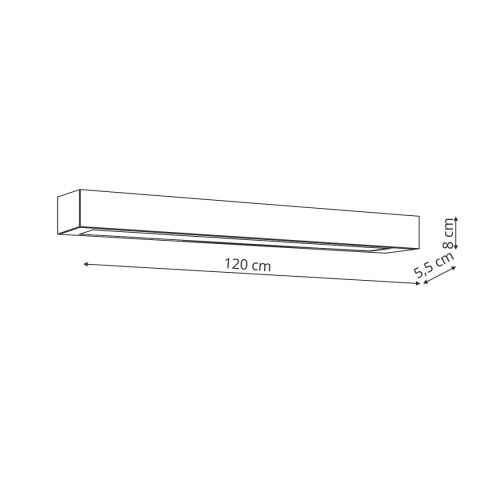 Light Prestige Lampa sufitowa Ibros 120 cm biała 36W IP44 LED CCT