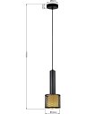 Light Prestige Lampa wisząca Amo czarna 1xE27