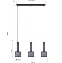 Light Prestige Lampa wisząca Amo czarna 3xE27