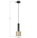 Light Prestige Lampa wisząca Amo złoto-czarna 1xE27