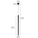 Light Prestige Lampa wisząca Lungo 1 czarna 1xG9