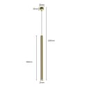 Light Prestige Lampa wisząca Lungo 1 złota 1xG9