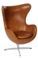 Fotel Jajo brązowy jasny vintage Premium ( Rozmiar: uniwersalny )