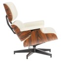Fotel Vip biały/rosewood/srebrna baza ( Rozmiar: uniwersalny )